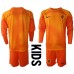 Cheap Netherlands Goalkeeper Away Football Kit Children World Cup 2022 Long Sleeve (+ pants)